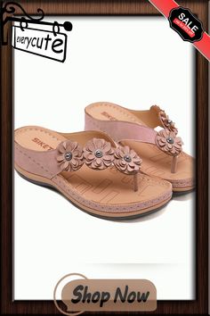 Summer Flat Sandal for Women 5 Colors Sandales Multicolor Retro Flowers Flip-flops Women Slippers Sandalias Mujer Platform Shoes Pink Toe Post Slippers For Summer, Chinese Shoes, Sandal For Women, Summer Sandals Flat, Women Slippers, Summer Flats, Retro Flowers, Real Pictures, Platform Shoes