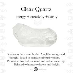 Clear Quartz | Gemstones & Sacred Materials | Tiny Devotions | Mala Beads Sun Element, Water Vibration, April Zodiac, Chakras Crown, Planet Sun, Merritt Island, Gemstone Meanings, Crystal Therapy, Beautiful Birthday