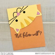 a paper cut out of a cat with the words not flanne well on it