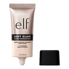 Hit that dreamy sweet spot between full beat and barely there with e.l.f. Cosmetics’ long-wearing Soft Glam Satin Foundation. Infused with 1% Hydrating Hibiscus Complex, plus fruit extracts, this breathable liquid foundation won’t clog pores and feels as good as it looks—no caking or heaviness here, just smooth, satiny skin. Why you’ll love it: • Long-lasting foundation that delivers medium, buildable coverage and a satin finish • Breathable formula doesn’t look or feel cakey • Infused with 1% H Best Drugstore Foundation, Drugstore Concealer, Long Lasting Foundation, Date Night Makeup, Drugstore Foundation, How To Apply Foundation, Soft Glam, Best Foundation, Matte Foundation