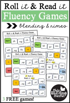 roll and read it flueny games for kids to play with the letter recognition game