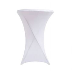 a white table that has a curved design on it