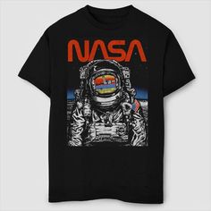 Brand New, Sealed In The Online Retail Packaging. Launch Your Dreams With An Out-Of-This-World Nasa Design! You'll Be The Brightest Star Around With This Epic National Aeronautics And Space Administration Style. Made In The U.S.A. Machine Washable Printed With Eco-Friendly Inks Kids Size Medium Item # 77435138 Space-themed Cotton T-shirt With Graphic Print, Space-themed Graphic Print Cotton T-shirt, Space-themed Graphic Crew Neck Tops, Space-themed Short Sleeve Top With Graphic Print, Space-themed Graphic Print Short Sleeve Tops, Black Space-themed T-shirt With Letter Print, Black Cotton Space-themed T-shirt, Black Cotton T-shirt With Space Theme, Space-themed Short Sleeve Screen Print Top