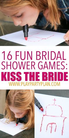 16 of the best bridal shower games ever, these look like so much fun! Bridal Shower Games Funny, Wedding Party Games, Kiss The Bride, Fun Bridal Shower Games, Bridal Shower Planning, Bridal Games, Bachelorette Ideas, Bachelorette Party Planning, Bridal Bachelorette Party