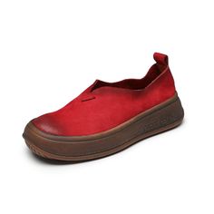 dwarves2660-1 Loafers 5.5 Red Casual Slip-on Flats With Red Sole, Fall Flats With Red Sole And Round Toe, Red Leather Closed Toe Loafers, Red Casual Slip-ons For Fall, Casual Loafers With Red Sole And Flat Heel, Red Suede Slip-on Leather Shoes, Red Slip-on Leather Shoes With Removable Insole, Red Slip-on Suede Leather Shoes, Red Leather Slip-on Shoes With Removable Insole