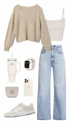 College Outfit, Casual Preppy Outfits, Trendy Outfits For Teens, Everyday Fashion Outfits, Cute Lazy Day Outfits, Outfit Inspo Casual, Casual Day Outfits, Cute Preppy Outfits, Easy Trendy Outfits