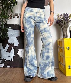 🖇Condition: 5/5 📌Brand: Divine  🔖Tag size: no tag Waist 14.96 in 38 cm Hip 17.32 in 44 cm Length 37.4 in 95 cm Leg Opening 11.02 in 28 cm Fitted Cotton Pants In Faded Color, Retro Cotton Flare Jeans For Streetwear, Y2k Wide Leg Flare Jeans In Denim Blue, Retro Cotton Flare Jeans With Relaxed Fit, Faded Cotton Flare Jeans For Summer, Grunge Cotton Flare Jeans With Five Pockets, Y2k Style Cotton Flare Jeans For Streetwear, Fitted Faded Bottoms In 90s Style, 90s Acid Wash Bottoms For Spring