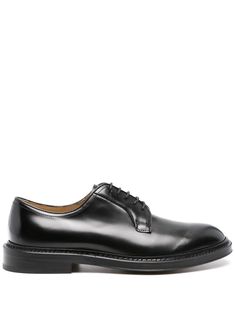 black calf leather front lace-up fastening round toe branded leather insole leather outsole stacked heel Classic Calf Leather Low-top Lace-up Shoes, Classic Low-top Lace-up Calf Leather Shoes, Low-top Calf Leather Lace-up Shoes For Derby, Classic Lace-up Shoes With Textured Sole In Calf Leather, Classic Lace-up Shoes In Calf Leather With Textured Sole, Calf Leather Lace-up Derby Shoes With Round Toe, Calf Leather Lace-up Shoes For Derby With Textured Sole, Calf Leather Lace-up Shoes For Derby, Classic Calf Leather Lace-up Shoes With Round Toe