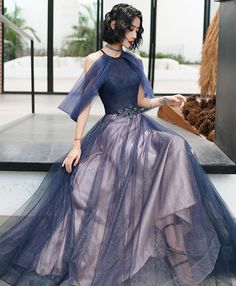 Prom Dress Blue, Tulle Long Prom Dress, Sparkly Prom Dresses, Tulle Evening Dress, Floor Length Prom Dresses, Blue Party Dress, Graduation Dresses, Blue Evening Dresses, Blue Tulle