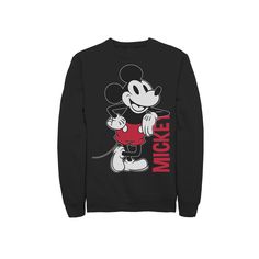 Complete your casual look with this men's Disney Mickey Mouse sweatshirt. ©Disney Complete your casual look with this men's Disney Mickey Mouse sweatshirt. ©Disney Crewneck Long sleevesFABRIC & CARE Cotton, polyester Machine wash Imported Color: Black. Gender: male. Age Group: adult. Pattern: Graphic. Material: Cotton Blend. Casual Cotton Mickey Mouse Sweatshirt, Casual Mickey Mouse Sweatshirt For Streetwear, Spring Mickey Mouse Crew Neck T-shirt, Long Sleeve Mickey Mouse Sweatshirt For Streetwear, Black Long Sleeve Mickey Mouse Sweatshirt, Mickey Mouse Sweatshirt, Vintage Mickey, Disney Mickey Mouse, Disney Mickey