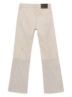 optical white cotton washed denim straight leg corduroy panels seam detailing belt loops classic five pockets logo patch to the rear button fly fastening This item is in size 28 and the color is White Straight Leg Jeans With Patch Pockets, White Straight Leg Jeans With Contrast Stitching, White Mid-rise Jeans With Patch Pockets, White Denim Jeans With Patch Pockets, White Cotton Bottoms With Contrast Stitching, Modern Cotton Pants With Contrast Stitching, White Jeans With Patch Pockets For Streetwear, Modern Cotton Bottoms With Contrast Stitching, White Cotton Jeans With Hip Pockets