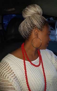 Grey Hair Braids, Braiding Ideas, Short Hair Twist Styles, Cornrows Braids For Black Women, Crochet Hairstyles, Dramatic Hair, Going Grey