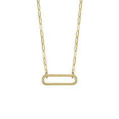 The 14k gold ALVA is perfect for every day with a centered 3.8mm link accent. Chain is 14k gold 1.2mm link Necklace length is 16" Designed and hand forged in our studio in coastal Southern California Complimentary ShippingReturns and Exchanges Yellow Gold Oblong Jewelry With Adjustable Chain, Modern 14k Gold Chain Necklace With Rectangular Links, 14k Yellow Gold Paperclip Necklace, Modern 14k Gold Necklace With Rectangular Links, Minimalist 14k Gold Oval Link Necklaces, Everyday 14k Gold Necklace With Rectangular Links, Everyday 14k Gold Oval Chain Necklace, Yellow Gold Oblong Cable Chain Jewelry, Yellow Gold Rectangular Cable Chain Necklaces