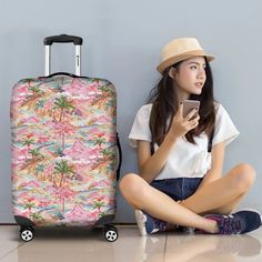 Ditch the ordinary at the airport and make your suitcase pop! Your luggage will stand out in the sea of look-alikes, so you can effortlessly spot your suitcase in the crowd. 🌟✈️ Preppy Decor, Pink Desert, Nursery Mural, Suitcase Cover, Frequent Flyer, Airport Security, Halloween Blanket, Luggage Covers, Luggage Cover