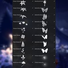 the different types of butterflies are shown in this screenshote screen shot, which shows them