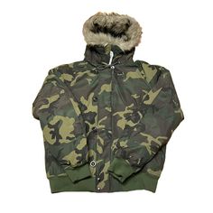 Brand New With Tags, Polo Ralph Lauren Glissade Faux Fur Hooded Down Bomber Jacket Camo Men’s Size Xl. Retail Price Of $498. Casual Puffer Jacket With Faux Fur Lining For Outdoor, Urban Camouflage Hooded Outerwear, Urban Camouflage Outerwear With Adjustable Hood, Military Style Outdoor Outerwear With Padded Collar, Military Style Padded Collar Outerwear For Outdoor, Winter Streetwear Outerwear With Faux Fur Lining, Military Outerwear With Padded Collar For Outdoor, Military Style Outerwear With Padded Collar For Outdoor, Urban Camouflage Winter Outerwear