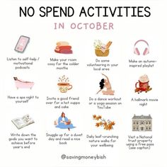 No Spend Activities, Fall Mood Board, Spa Night, Fall Bucket List, Autumn Activities, Walking In Nature, Self Improvement Tips