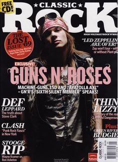 d Rock Magazine, Magazine Front Cover, Axel Rose, Photos Wall, Metal T Shirts, Music Magazine, Musica Rock, Glam Metal