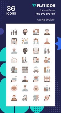 the flat icon pack is designed to look like it has many different types of people