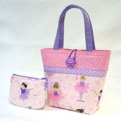 Purple Crowns, Purse Display, Ballet Bag, Kids Bag, Diy Bags Patterns, Girls Handbags, Girls Purse, Handmade Clothing