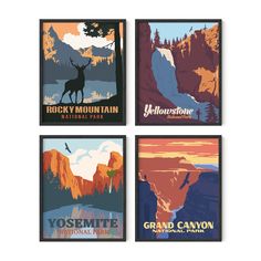 PRICES MAY VARY. NATURE PICTURES WALL DECOR: Elevate your living space with this mountain art wall decor as the centerpiece. Whether you're looking to create a focal point in your living room or infuse creativity into your bedroom, these national park posters can transform your environment. Our art prints are exclusively designed, meaning you won't find these unique grand canyon posters elsewhere. TRAVEL POSTERS: The versatile design of the nature wall art effortlessly complements various interi National Park Wall Art, National Parks Art, Architecture Degree, Haus And Hues, Basement Designs, Man Shower, State Posters