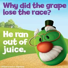 an advertisement for juice with a cartoon character wearing glasses and a top hat in the grass