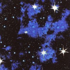 an image of stars in the sky with blue and white colors on black background,