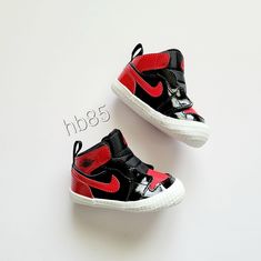 Jordan 1 Crib Bootie Patent 'Bred' Black Red Size 3c Brand New In Box. Box Slightly Damaged. 100% Authentic I Ship Daily Monday-Saturday Follow Me For Tons Of New Footwear! 6769 Red Non-slip Basketball Shoes With Round Toe, Red Non-slip Round Toe Basketball Shoes, Nike Red Mid-top Jordan Shoes, Nike Red Non-slip Sneakers, Red Non-slip Nike Sneakers, Red Low-top Non-slip Basketball Shoes, Red Non-slip High-top Sneakers, Shoes Jordan 1, Nike Vapor Max