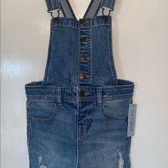 Never Worn Perfect Condition Great For Girls 5-8 Years Old Casual Medium Wash Jeans For Playtime, Spring Playtime Blue Jeans, Blue Denim Jeans For School, Overalls Blue, Kids Overalls, Blue Denim Jeans, Cat & Jack, Kids Bottoms, Kids Shop