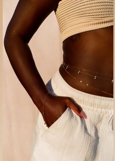 Simple and dainty, this gold belly chain can be worn in so many ways. Wear it with a dress or swimsuit to add the perfect touch of glitz to your vacation style. 18K gold plated on stainless steel. Comes in 4 different size 24", 26", 28" & 30" Extender: 6" Belly Chain Black Women, Gold Body Chain, Inexpensive Clothes, Belly Jewelry, Belly Chain, Blazer With Jeans, Mens Jewelry Bracelet, Independent Designers Fashion, Online Clothing Stores