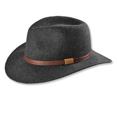 Orvis | Heathered-Felt Hat Classic Gray Brimmed Hat, Elegant Felt Hat For Travel In Fall, Elegant Felt Hat For Fall Travel, Classic Wool Felt Hat For Winter, Winter Felt Hat With Short Brim, Elegant Fall Travel Hat, Wide Brim Wool Felt Hat For Fall, Winter Travel Cap, Classic Gray Wide Brim Felt Hat