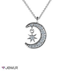 This radiant pendant shines as bright as stars in the night sky, with a sparkling star charm that dangles from the curve of a crescent moon. Both the star and the moon are accented with customizable gemstones, making it a great gift. Personalized with the birthstones of your loved ones, it’s the perfect way to say “I love you to the moon and back.” Sun And Moon Mandala, Stars In The Night Sky, Star And Moon, Sparkling Stars, Mens Engagement, Moon Pendant Necklace, Photo Pendant, To The Moon And Back, Silver Prices