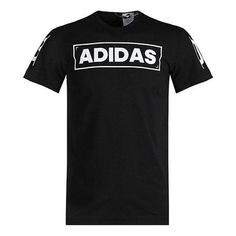 Adidas Adi 360 logo Printing Sports Round Neck Short Sleeve Black CV4536 (Men's) Adidas Logo Activewear For Streetwear, Adidas Sportswear For Streetwear, Adidas Logo Athletic Fit Short Sleeve Activewear, Adidas Activewear With Athletic Fit And Short Sleeve, Adidas Moisture-wicking Activewear For Streetwear, Adidas Activewear For Streetwear In Athletic Fit, Adidas Athletic Fit Activewear For Streetwear, Sports T-shirt With Logo Print, Sporty T-shirt With Three Stripes Branding For Sports Events