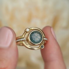 Planet Ring, Cosmic Energy, Rose Quartz Ring, Agate Ring, Quartz Ring, London Blue Topaz, Agate Gemstone, Moss Agate, Amethyst Ring