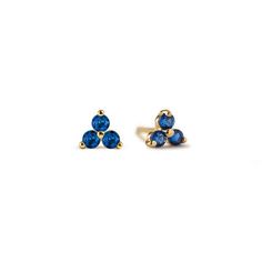 description These Gold Vermeil clover stud earrings are set with tiny Sapphire Blue semi-precious crystals. They make a great gift for September birthdays! end description materials 14K Gold over Sterling Silver Sapphire Blue semi-precious crystals Hypoallergenic, Lead and Nickel free Diameter: 4mm #E537-GSA Blue Stud Earrings, September Birthday, Sapphire Studs, Tiny Studs, Gemstone Stud Earrings, Gemstone Studs, Silver Shop, Classic Jewelry, Sapphire Earrings