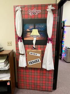 a door decorated to look like a tartane