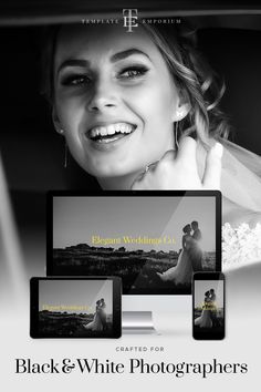 black and white wedding photography website