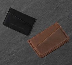 Clyff wallet | Made in San Francisco - The Clyff minimalist wallet is an ideal secondary wallet to take on weekend adventures, or a night out. Also a perfect everyday wallet for the true minimalist. Made of buttery soft, premium full-grain, oil-tanned leather. Minimalist Bag, Leather Card Holder, Tablet Sleeve, Leather Shirt, Messenger Bag Men, Minimalist Wallet, Leather Conditioner, Fashion Night, Slim Wallet