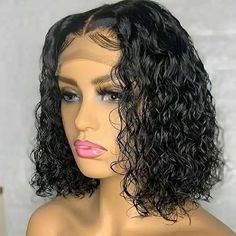 Length : 10-14 Inch Color : #1B Natural Black Texture : Water Wave Weight : 150-200g Cap Construction : 5"x5" Lace Closure Wig Lace Material : Swiss Lace Density : 180% Feature : 1. Hair is thicker and more volume. 2. Fixed with black elastic band. 3. Sewn from hair bundles and closures. Cap Size : Medium Color Wigs, Corte Bob, Curly Bob Wigs, Waves Curls, Glueless Wig, Wig Lace, Malaysian Hair, Hair Closure, Peruvian Hair