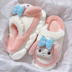 Calling all sanrio and plushie lovers! These are the coziest pair of plushie slipper, perfect to match with your besties! Which is your fav character? Cute Soft Indoor Slippers, Cute Soft Slippers For Indoor Use, Cute Super Soft Indoor Slippers, Kawaii Soft Slippers With Round Toe, Cute Fluffy Slippers With Round Toe, Cute Super Soft Round Toe Slippers, White Fluffy Slippers With Round Toe, Cute Soft Slip-on Slippers, Kawaii Round Toe Indoor Slippers