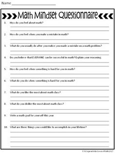 a printable question sheet with the words math minds questions in black and white on it