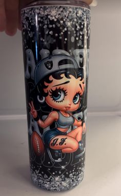 Raiders Betty Boop 20oz Tumbler Cup Bedazzled Bottle, Stitch Merchandise, Lilo And Stitch Merchandise, Water Glasses, 20oz Tumbler, Custom Tumblers, Tumbler Cups, Lilo And Stitch, Betty Boop