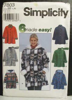 the sewing pattern for this jacket is easy to sew and has many different patterns