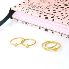 "Start stacking with our *NEW* minimalist rings that can be personalized with any initial, or symbol. Choose from our four font choices to customize your dainty ring. This ring makes a great gift for your significant other, best friend, or for yourself! The simple band is perfect to accessorize alone or stack with other thin bands. Round disc is 5mm wide, the ring band is 1.5mm, and has a 925 stamp on the inside. Information We Need From You: ✦ Initial * In the Perzonalization text box, please l Pinky Promise Rings, Rings Graduation, Mothers Ring Stackable, Pinky Promise Ring, Boyfriend Personalized Gifts, Christmas Gift For Women, Signature Rings, Custom Matches, Her Ring