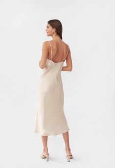 Silk '90s Style Maxi Slip Dress in Pearl White | Over The Moon Dancer Dress, White Slip Dress, Timeless Dress, Loungewear Luxury, Maxi Slip Dress, Silk Slip Dress, White Slip, Silk Slip, 90s Style