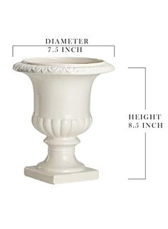 the height of a vase is shown with measurements