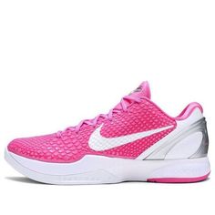 Nike Zoom Kobe 6 Protro 'Think Pink' DJ3596-600 (SNKR/Men's/Mid Top/Non-Slip/Basketball/Wear-resistant) Light Sports Pink Fade-resistant Sneakers, Pink Sporty Tennis Sneakers, Pink Fade-resistant Sneakers For Light Sports, Sporty Pink Fade-resistant Sneakers, Pink Breathable Basketball Shoes For Light Sports, Pink Round Toe Sneakers For Tennis, Nike Pink Basketball Shoes For Light Sports, Pink High-top Breathable Basketball Shoes, Pink Breathable Sneakers For Sportswear