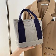 Bird in Bag - Canvas handbag female new large capacity lightweight lunch bag multi-compartment canvas handbag bag Trending Totes, School Tote, Grey Bag, Details Pictures, Shoulder Bags For Women, Street Trends, Word Wrap, Canvas Handbags, Bag Canvas