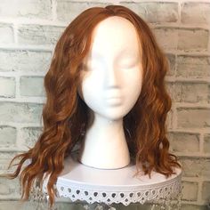 Auburn/Red Wavy Shoulder Length Wig Without Bangs - New, Never Worn W001 Auburn Red, Shoulder Length, Auburn, Lady In Red, Wig Hairstyles, Bangs, Womens Hairstyles, Wigs, Red