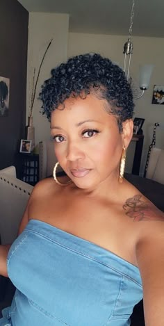 African American Short Natural Hairstyle, Short Natural Haircuts For African Women, Curly Pixie Cuts Black Women, Low Cut Hair Black Women, Short Curly Hair Cuts, Cuts For Curly Hair, Type 4c Hairstyles, Natural Haircuts